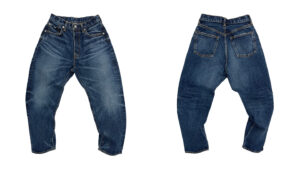 e-flow サスティナブル加工 デニムパンツ Sustainable-processing Whisker Denim Pants (WOMENS)　１　株式会社DOORS（ドアーズ）