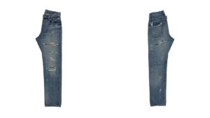 リペア＆クラッシュ加工　デニムパンツ Repair & Ripped-processing Denim Pants (WOMENS)　１　株式会社DOORS（ドアーズ）
